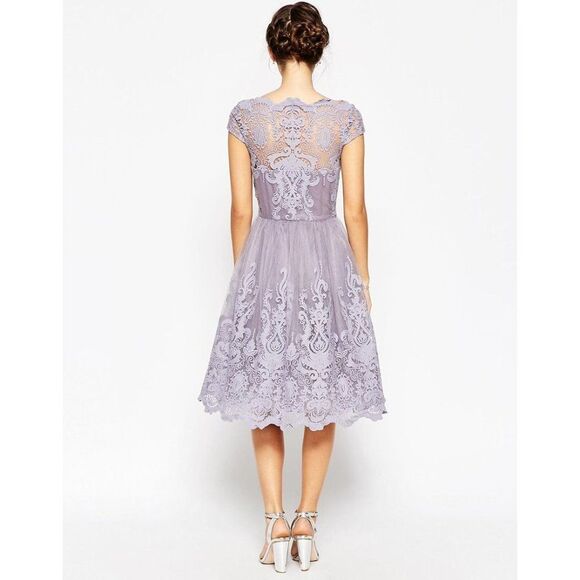 NWT Chi Chi London Lilac Lace Dress - Picture 4 of 8